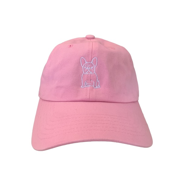 PINK - I Love Frenchies Dog Embroidered 6 Panel Adjustable Baseball Dad… - Picture 1 of 3